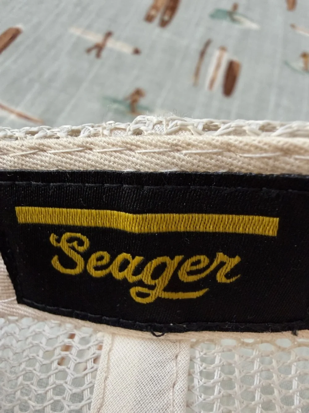 Seager Western Brand Rust & Cream Mesh Trucker Hat